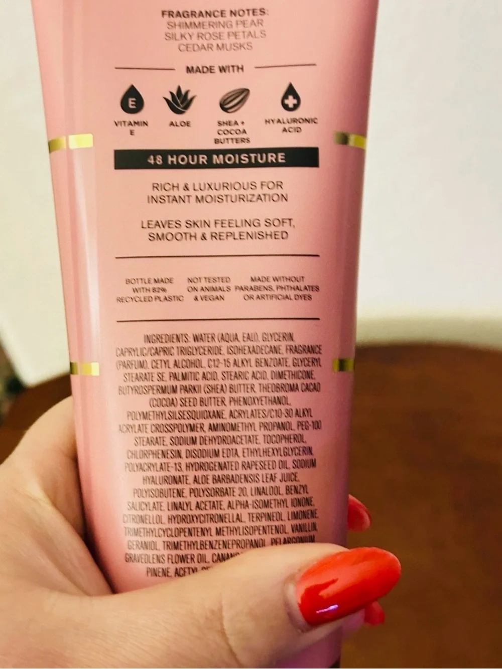 Bath & Body Works Always Fleur Pink Body Cream with Gold Accents